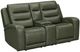 Parker House® Napa Lyric Sage Power Reclining Tilt Console Loveseat with Zero Gravity-0