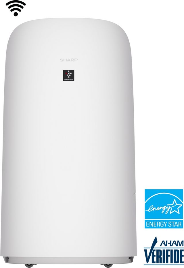 Sharp® White Smart Air Purifier and Humidifier with Plasmacluster Ion Technology-1