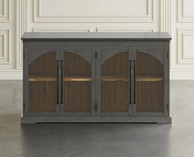 Jofran Inc. Archdale Gray 4-Door Gothic Arch Accent Cabinet-2