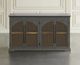 Jofran Inc. Archdale Gray 4-Door Gothic Arch Accent Cabinet-2