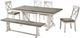 Cottage Creek Furniture Bar Harbor Natural Dining Table with Cream Base-2