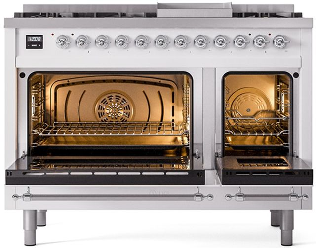 Ilve® Nostalgie II Series 48" Custom RAL Color Pro Style Dual Fuel Range-1