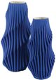 Currey & Company Blue Pleat Cobalt Blue Medium Vase-3
