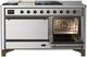 Ilve® Majestic III 60'' Stainless Steel Pro Style Dual Fuel Natural Gas Range with Solid Door and Burnished Trim-2