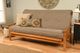 Kodiak Furniture Monterey Linen Stone/Butternut Full Futon with Mattress-1