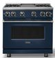 Viking® 7 Series 36" Slate Blue Pro Style Natural Gas Range with 12" Reversible Griddle-0