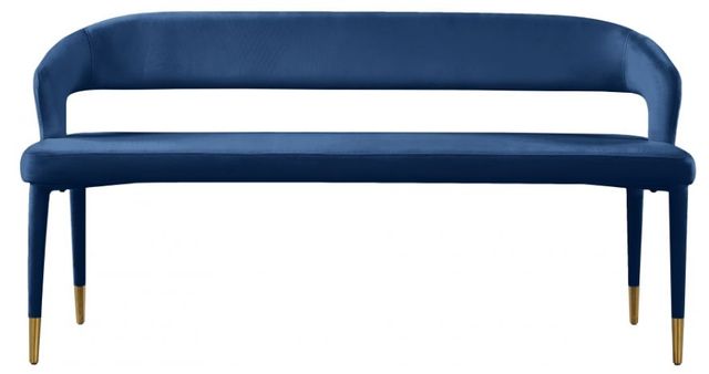 Meridian Furniture Destiny Navy Velvet Bench-2