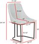 Crown Mark Verano Gray Upholstered Dining Side Chair-2