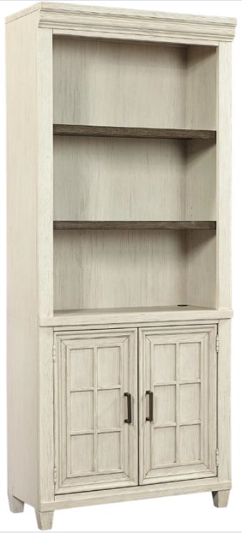 aspenhome® Caraway Aged Ivory Door Bookcase-0
