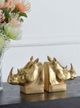 A & B Home 2-Piece Gold Rhino Bookends Set-4