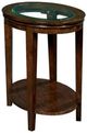 Kincaid® Elise Glass Top Maple Oval End Table with Amaretto Base-0