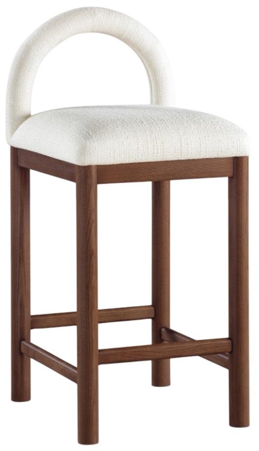 Meridian Furniture Conrad Brown/Cream Upholstered Counter Stool-0