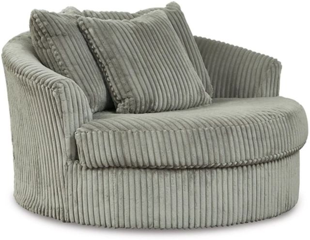 Signature Design by Ashley® Lindyn Fog Oversized Swivel Accent Chair-0