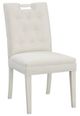 Fairfield® Customizable Entree Dining Pull Short Back Dining Chair with Buttons and Linen Legs-0