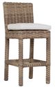 Sunset West Havana Aged Tobacco Resin Wicker Outdoor Counter Stool with Canvas Flax Cushion-0