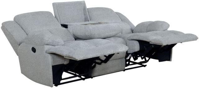 Coaster® Waterbury Grey Upholstered Motion Sofa-1