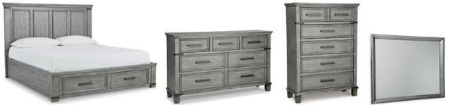 Signature Design by Ashley® Russelyn 4-Piece Gray Queen Storage Bed Set-0