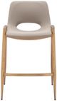 Zuo® Modern Desi Beige/Gold Counter Stool-2