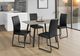 Monarch Specialties Inc. Grey 36" x 48" Laminate Top Dining Table with Black Metal Base-1