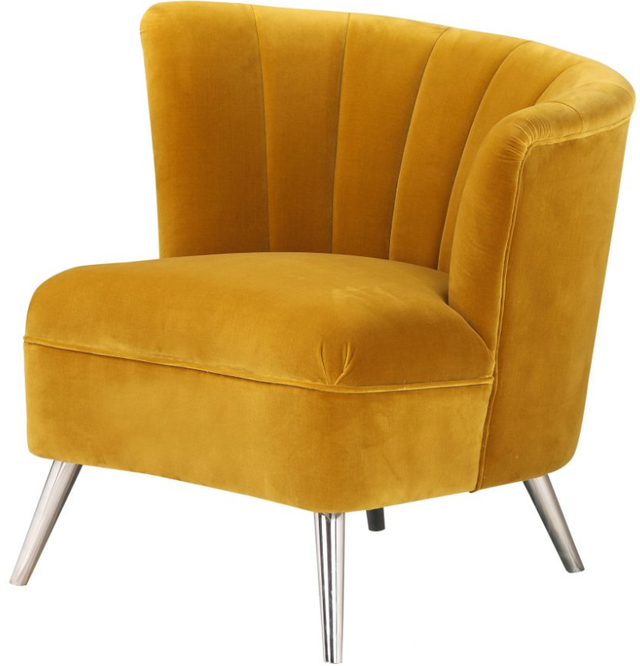 Moe's Home Collection Layan Yellow Right Accent Chair-1