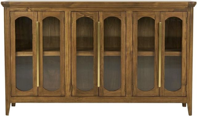 International Furniture Direct Brava Brown 6-Door Console-3