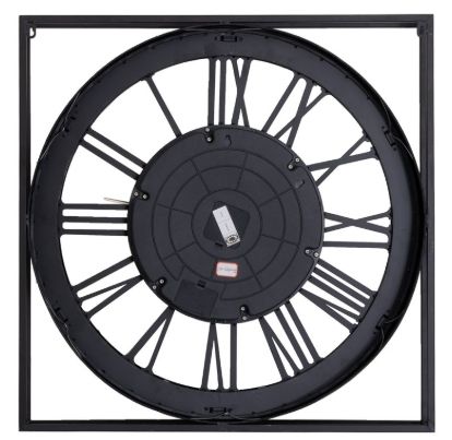 YHD Black/Gold Iron Framed Gear Clock-4