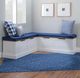 Linon Norah 2-Piece Navy/White Nook with Cushion Set-1