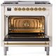 Ilve® Nostalgie II Series 36" Antique White Pro Style Dual Fuel Range-1