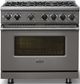 Viking® 7 Series 36" Damascus Gray Pro Style Natural Gas Range-2