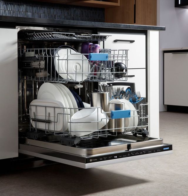 GE Profile dishwasher installed flush with cabinetry GE Profile dishwasher installed flush with cabinetry