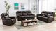 Mazin Furniture Peabody Brown Manual Reclining Sofa-2
