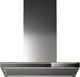 Falmec Lumina NRS 36" Scotch Brite Stainless Steel & Black Glass Island Range Hood-0