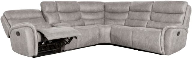 New Classic® Home Furnishings Kamari Gray 3-Piece L-Shape Manual Reclining Sectional-2