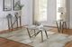 Furniture of America® Wohlen Glass Top End Table with Champagne Base-1