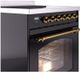 Ilve® Nostalgie II Series 30" Glossy Black Pro Style Induction Range-4