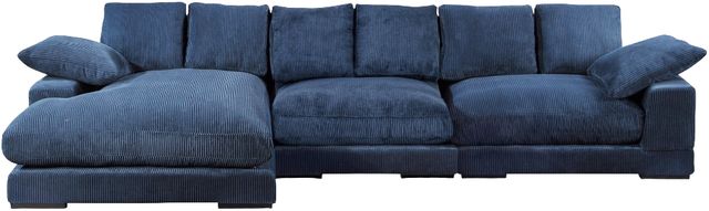 Moe's Home Collection Plunge 3-Piece Navy Large L-Shaped Sectional and Reversible Chaise-0