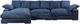 Moe's Home Collection Plunge 3-Piece Navy Large L-Shaped Sectional and Reversible Chaise-0