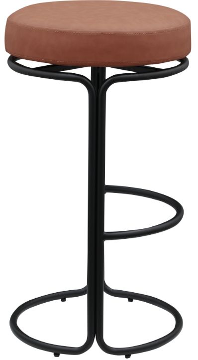Meridian Furniture Madison Cognac Leather Bar Stool-3