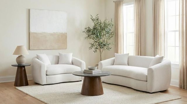 Coaster® Isabella 2-Piece Sand Fabric Upholstered Sofa Set-1