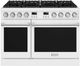 Thor Kitchen A Series 48" White Matte Pro Style Gas Range with Stainless Steel Hardware-0