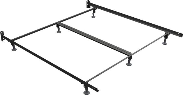 Rize Home Premium King Bed Frame with Double Center Rail and 6 Glides-0