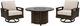 Signature Design by Ashley® Drakes Beach 3-Piece Beige/Dark Brown Aluminum Outdoor Conversation Set-0