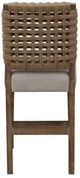 Nest Home Collections Treva Natural White Rope/Sand Counter Stool -4