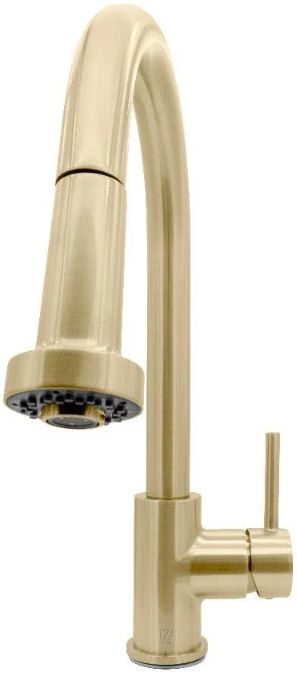 ZLINE Autograph Edition Monet Champagne Bronze Pull Down Single Handle Kitchen Faucet-1