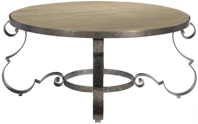 Bernhardt Villa Toscana Criollo Cocktail Table with Textured Carbone Base-0
