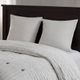 Olliix by Madison Park Signature Essence Gray King Cotton Clip Jacquard Comforter Set-5