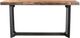 Moe's Home Collection Bent Smoked Console Table with Black Metal Trestle Base-1