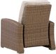 Signature Design by Ashley® Revare Beach Beige Fabric/Resin Wicker Outdoor Manual Recliner-3
