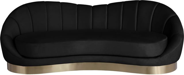 Meridian Furniture Shelly Black Velvet Sofa-0