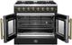 FORNO® Galiano 36" Black Pro Style Dual Fuel Range-1